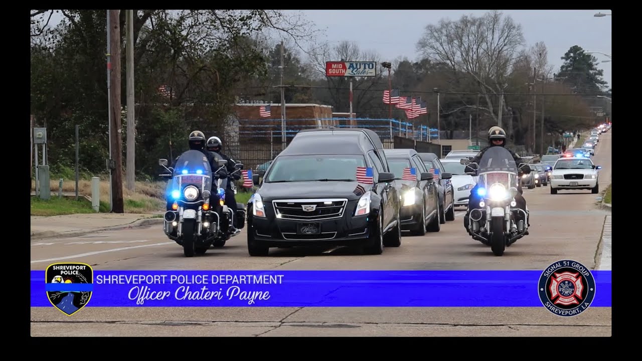 Funeral Procession & Last Call for Shreveport Police Officer Chateri Payne