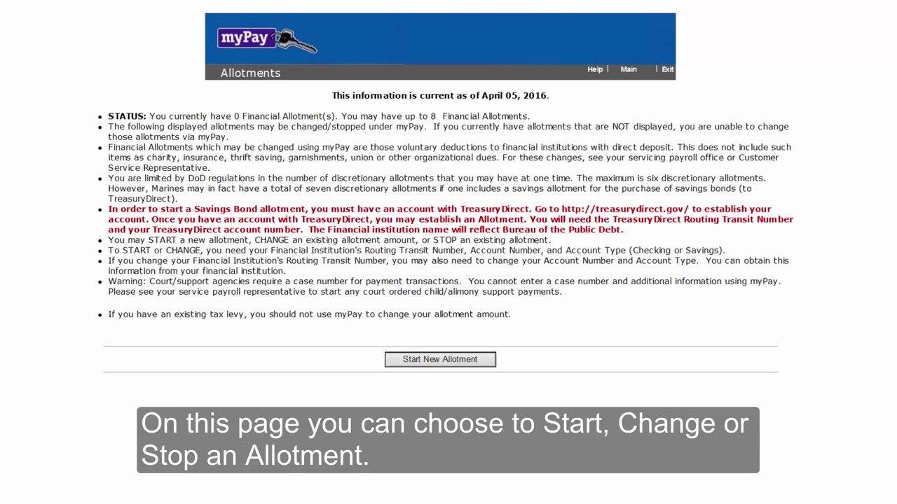 MyPay - Allotment Instructional Video