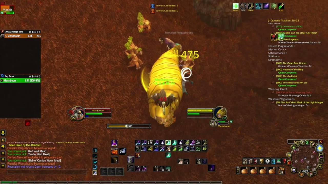 Im checking my list Quest, proffessions, and gold (Part 24/26)