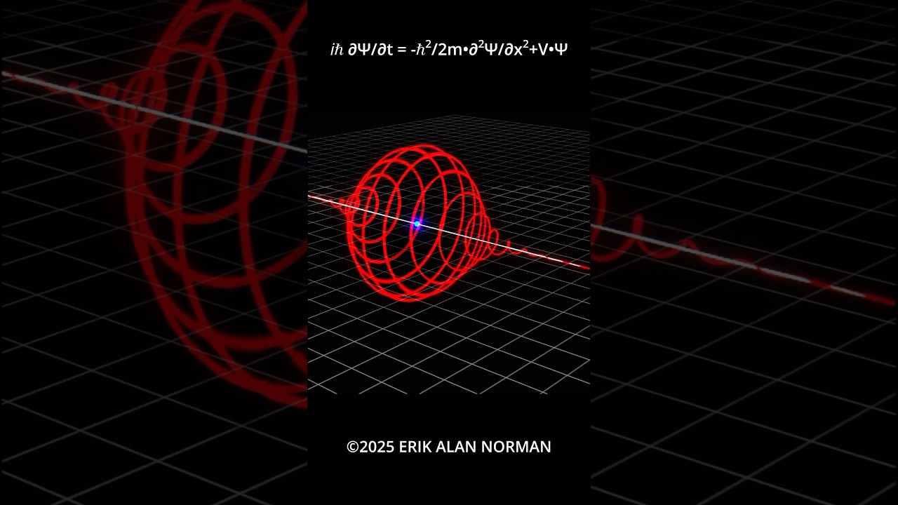 Schr&ouml;dinger Equation simulation (with dynamic scaling) #schrodinger #wavefunction #quantum #physics