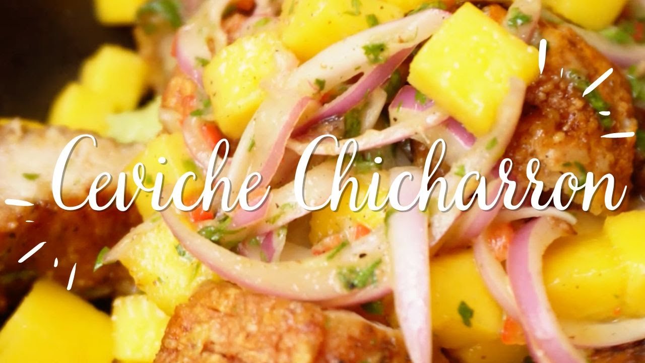 Ceviche de Chicharrón Sabroso 🐷🍋 #CevicheDeChicharron #CookAndSalsa