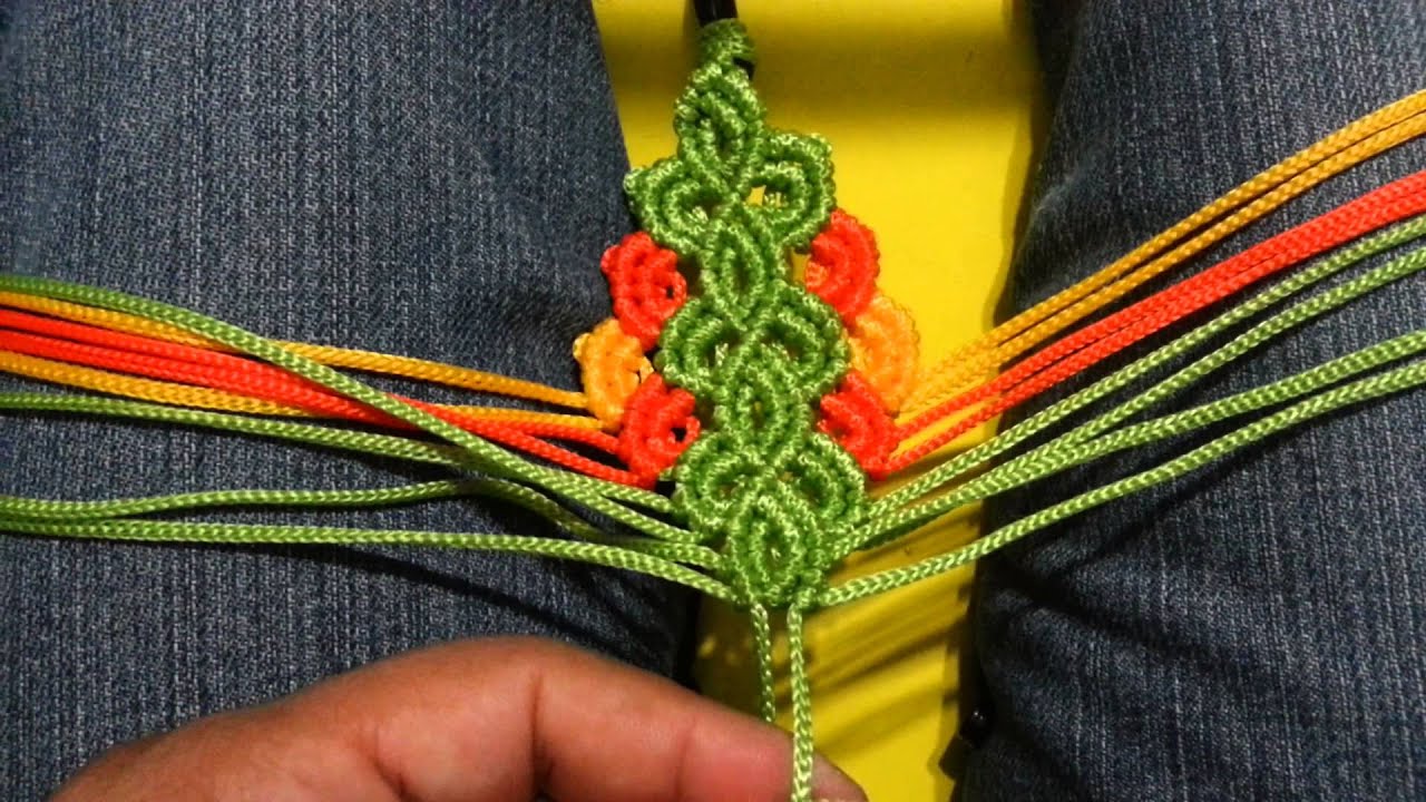 Sandalias hechas con macrame