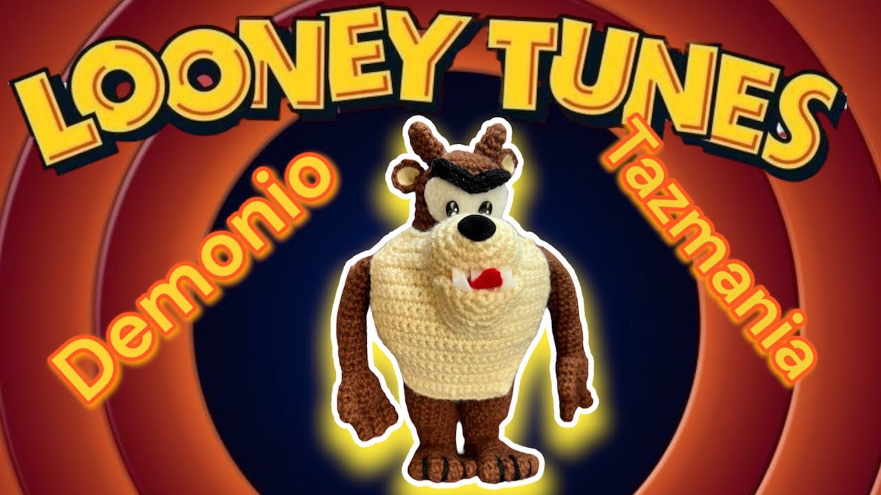 Cómo tejer DEMONIO DE TAZMANIA looneytunes amigurumi paso a paso tutorial crochet (subtítulos)