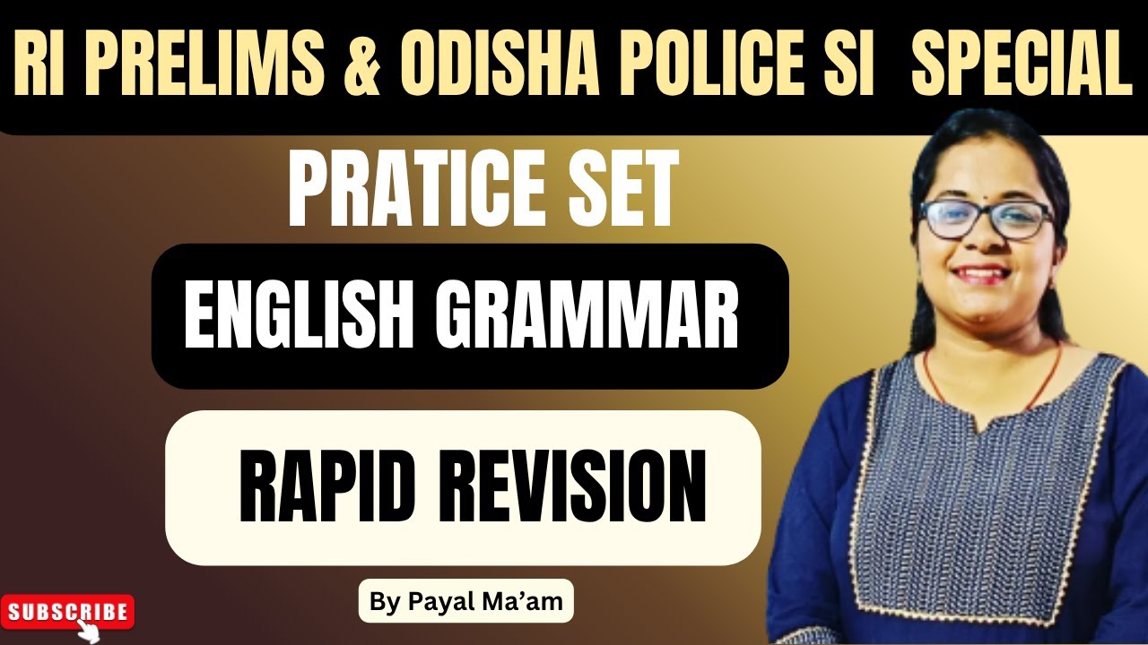 Practice English Grammar MCQs for RI Prelims Exam 2025