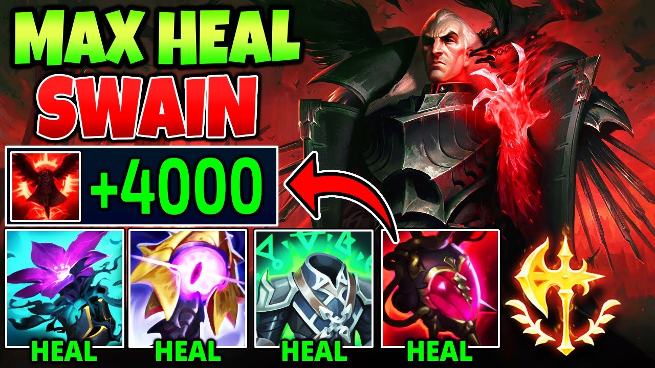 MAX HEAL SWAIN IS UNKILLABLE AND RESTORES FULL HP IN SECONDS (THIS IS BROKEN) - League of Legends