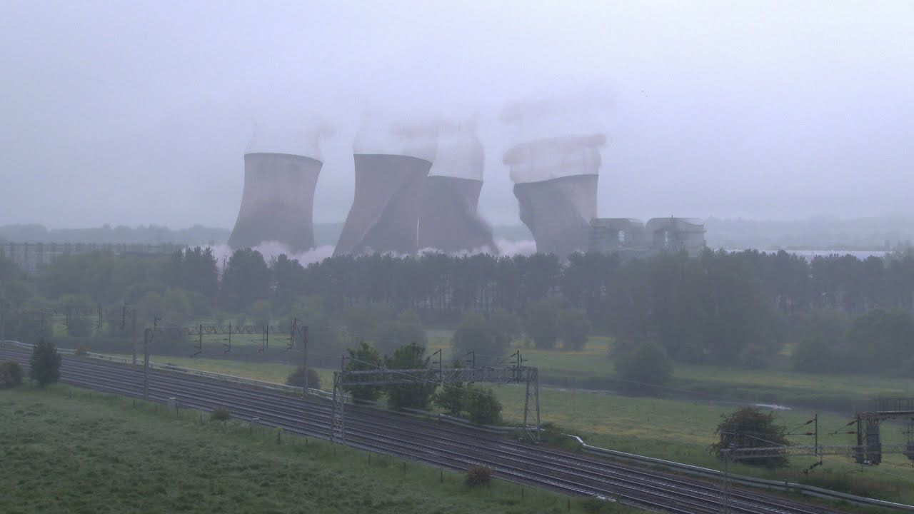 The spectacular sight of the Rugeley Power Station Cooling Towers Demolition 6 Jun 21