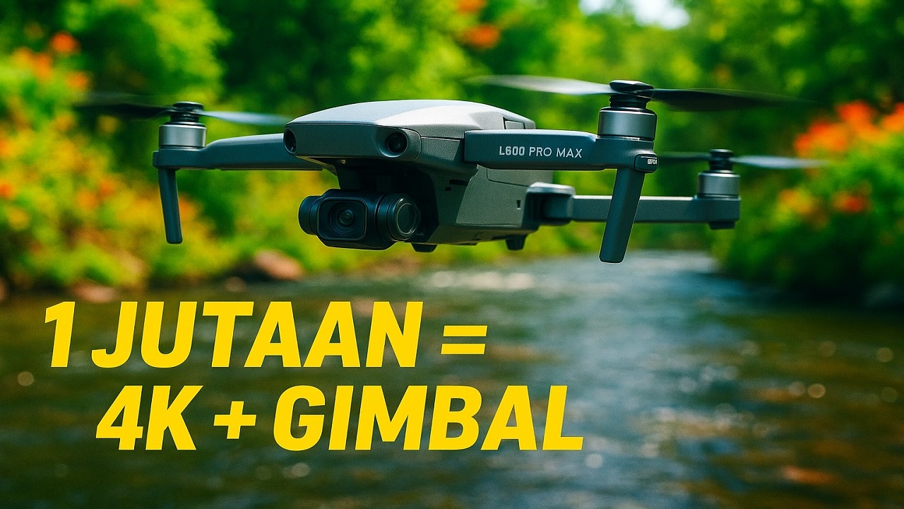 5 DRONE 1 JUTAAN TERBAIK 2025: Video 4K, 3-Axis Gimbal, & Layar di Remote!