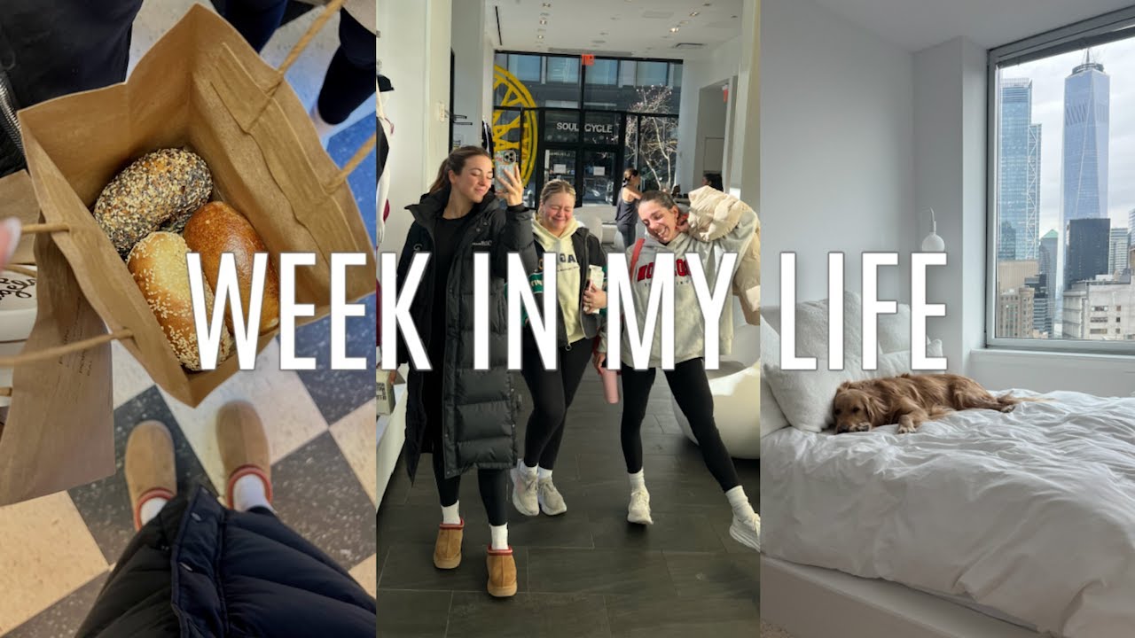 VLOG: NYC w/ friends, popup bagels, soulcycle, dinner dates, + more !