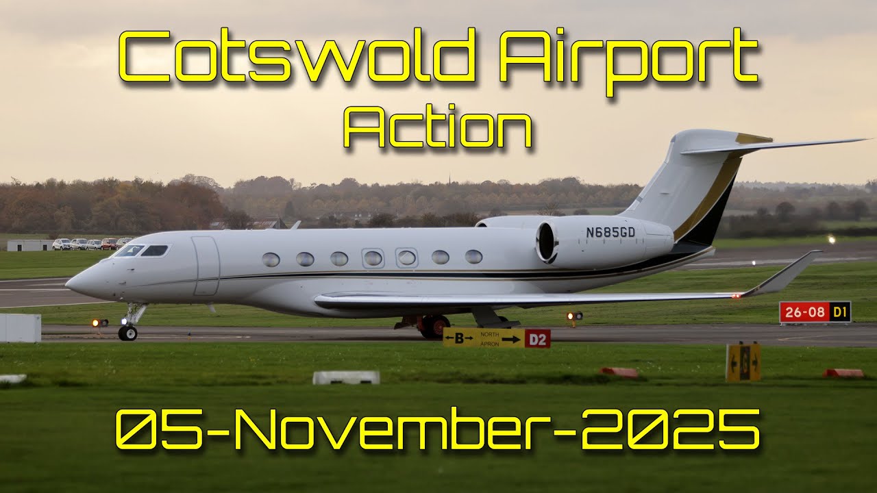 Incredible Day at Cotswold Airport! Bizjets, SAS Dauphine, U2S DragonLady  & GA Action 05-Nov-25
