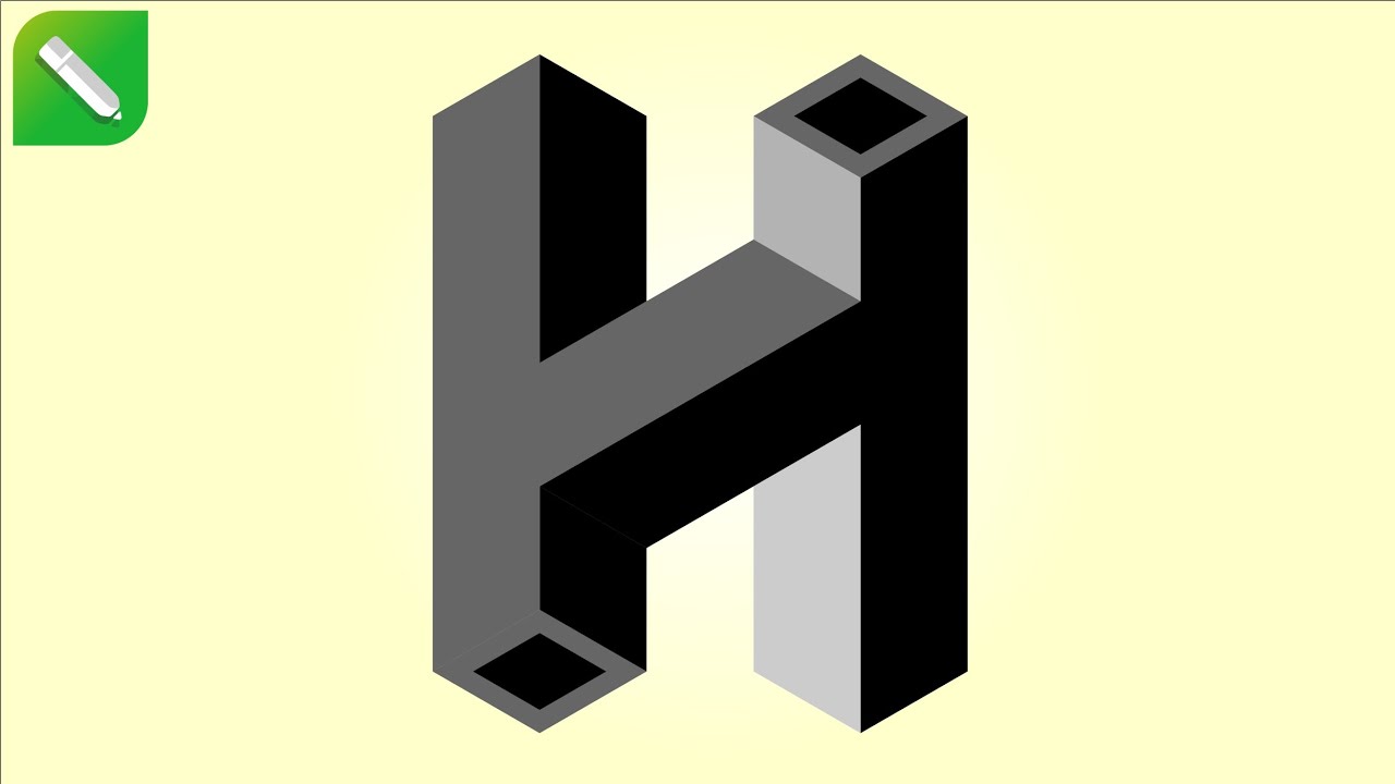 How To Create Logo Design || Best 3D Letter H Logo Design in Coreldraw
