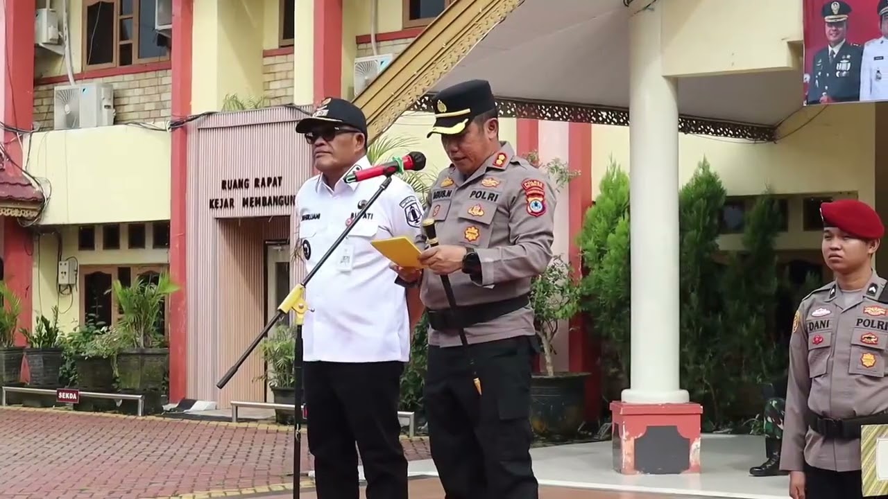 Apel Gelar Pasukan Pengamanan Momen 21 Rajab 1447 H Polres HSU