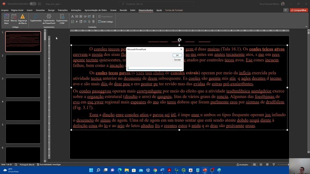 Como alterar a cor do texto em todos os slides do PowerPoint