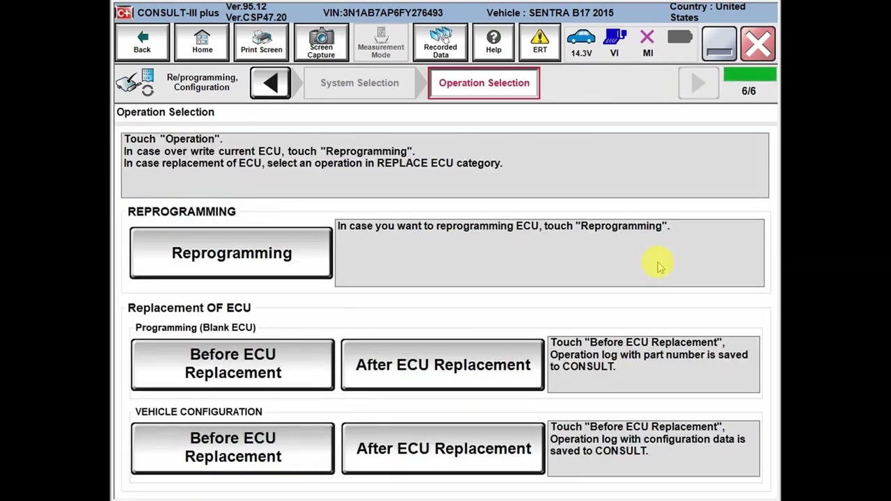 Nissan Consult III+    CVT New Transmission Programming Procedure
