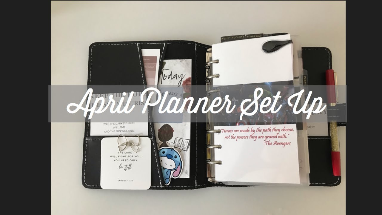 April Planner Set Up In A Foxy Fix Personal Rings