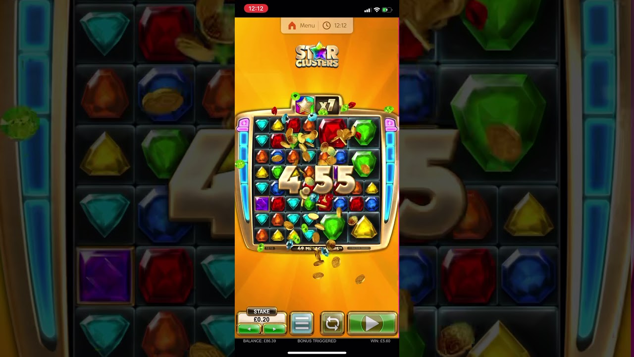 Big Win on new BTG Star Clusters Slot!