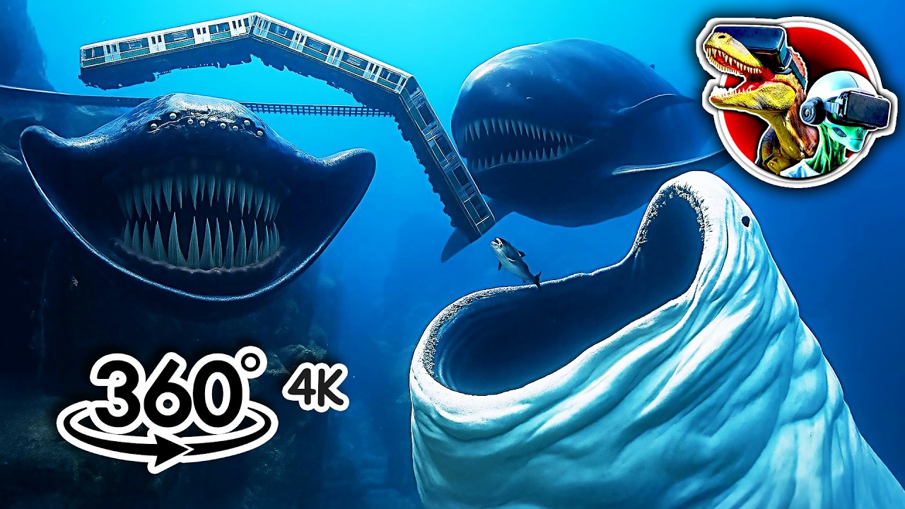 360 Bloop, El Gran Maja, Ningen, Leviathan, Whale & Julia Beast Sea Monster to Train | 360 video 4K
