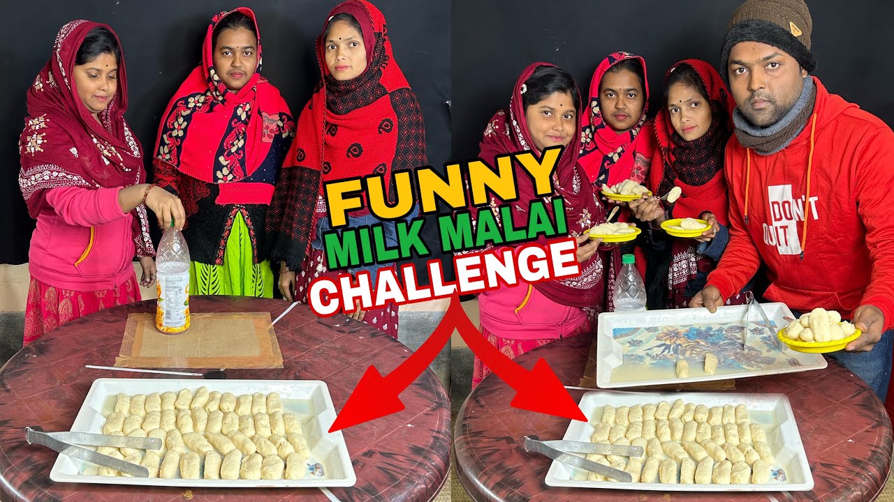 Milk Malay Funny Challenge With Family🔥😍 #funnychallenge #viral #tiktokvideo