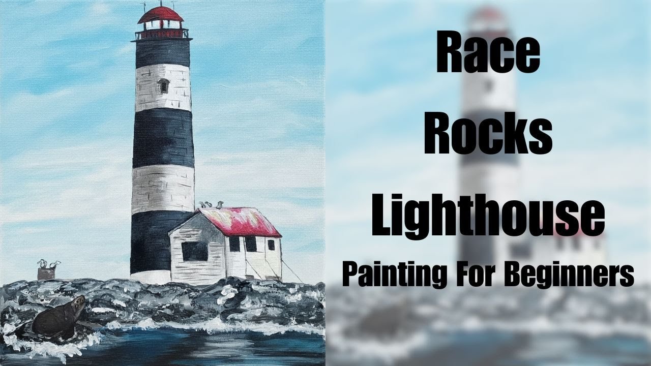 Learn Shading With This Easy Acrylic Lighthouse Painting