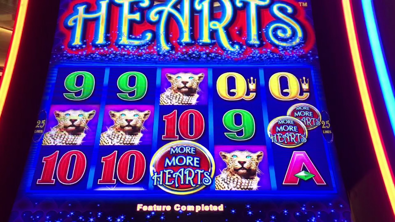 More More Hearts Video Slot Machine—3 Bonus Games—8.00 Max bet