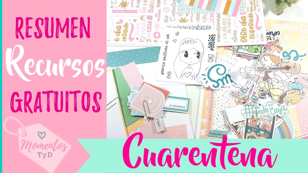 Material Gratuito Scrapbooking Cuarentena  ( Coronavirus Confinamiento )