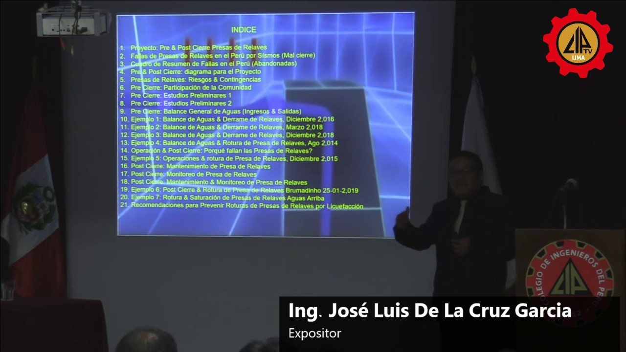 Gestión de presas de relaves pre y post cierre