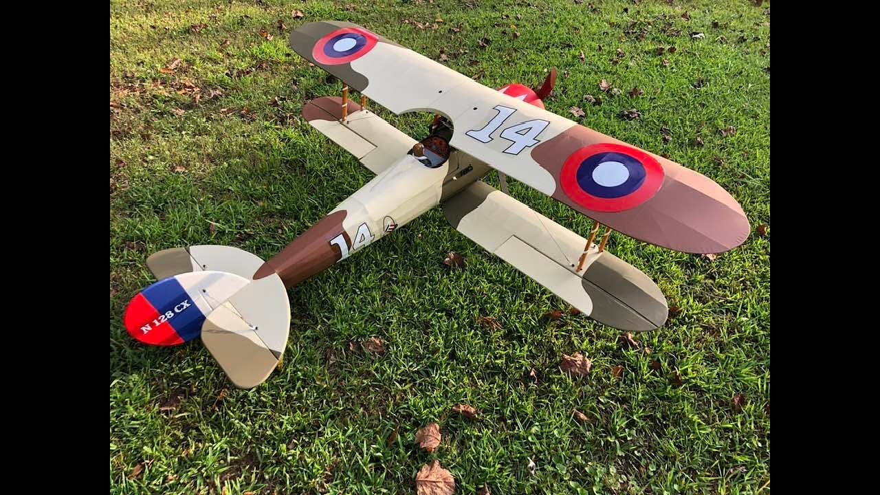 Seagull Models Nieuport 28 Second Flight Near Disaster on Takeoff
