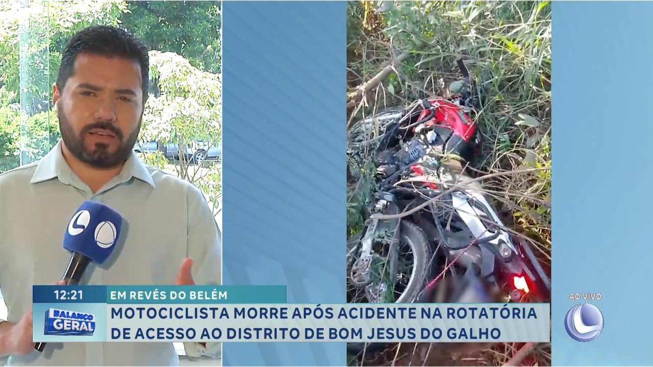 Revés do Belém: Motociclista morre em acidente na rotatória de acesso a Bom Jesus do Galho.