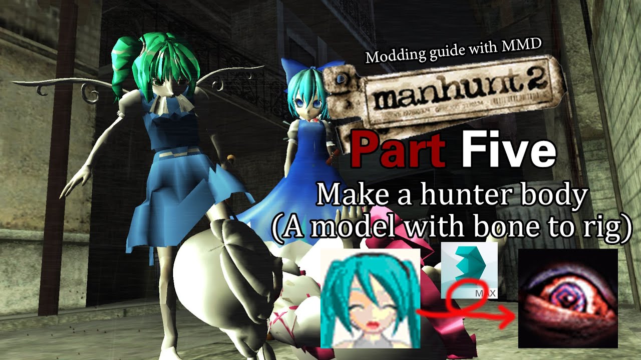 Manhunt 2 Modding Guide - Part Five ：Make a Hunter Body(A model with bone to rig)