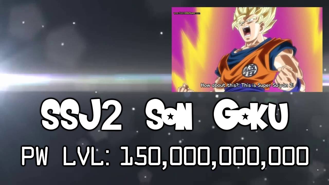 Dragon Ball Super Battle of Gods Power Levels Saga