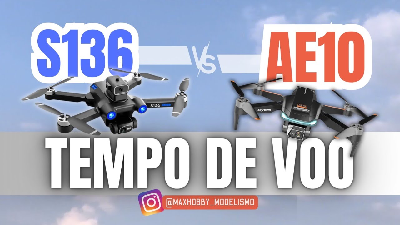 AE10 Mini ou S136? Testei a bateria dos dois drones e o resultado surpreende
