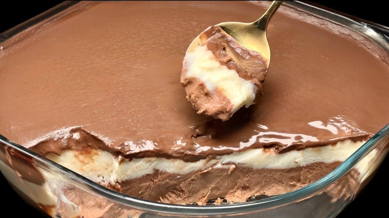 Hast du Milch und etwas Mehl? 🥛Göttliches Dessert: OHNE BACKEN, OHNE GELATINE, OHNE EIER🥚