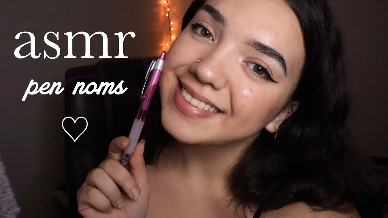 ASMR | Pen Noms ✨(Tingly Mouth Sounds, whispered)