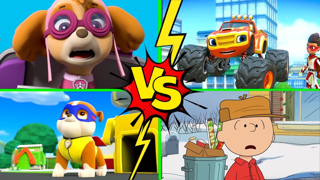 Blaze and the Monster Machines🆚Snoopy 🆚 Rubble Paw Patrol 🆚 Paw Patrol - Coffin Dance #coffindance