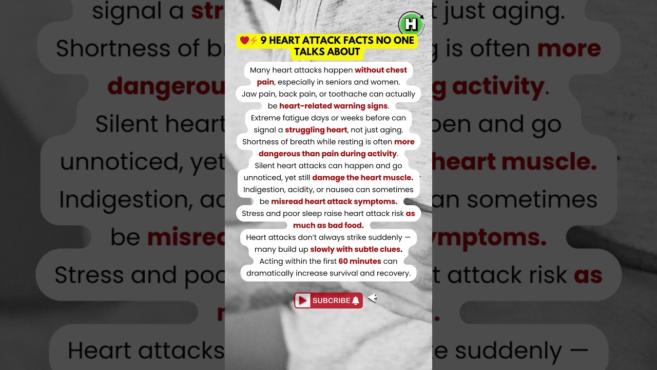 Senior Health : ❤️⚡ 9 Heart Attack Facts No One Talks About