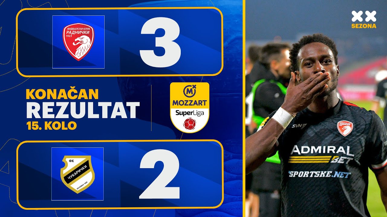 MBSLS 2025/26 - 15.Kolo: RADNIČKI 1923 – ČUKARIČKI 3:2 (2:1)