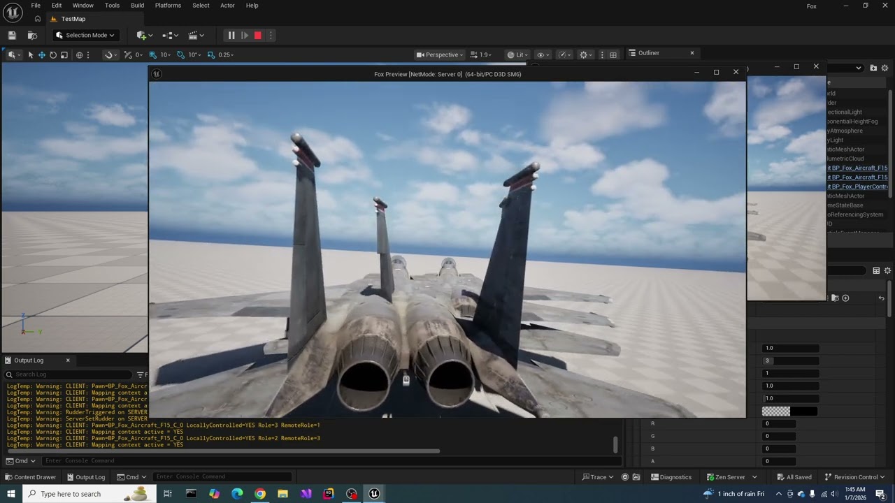 Unreal Engine C++ Flight Sim 7: Multiplayer Input Fix