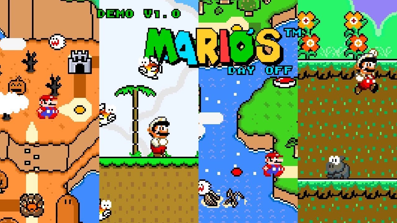 Mario's Day Off • Super Mario World ROM Hack (2019)