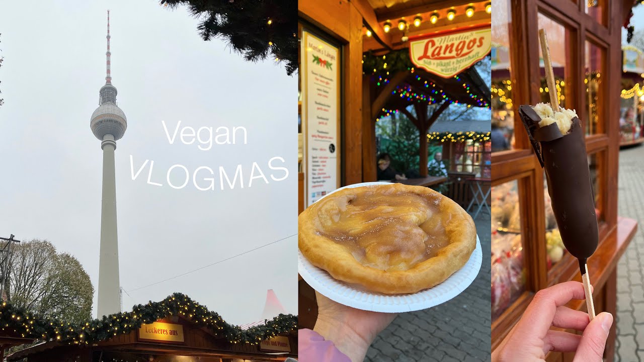 Christmas market vegan finds 🌽🥨 | 🎄 Berlin Vegan Vlogmas Week 2