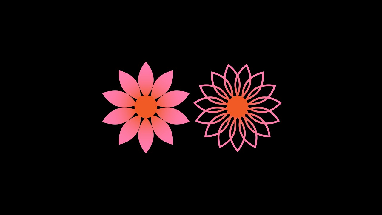 Let's learn easy vector flowers In Adobe Illustrator, flower tutorial part # 1