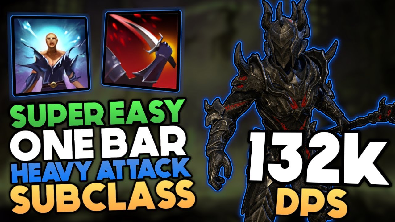 Super Easy 132k DPS -  One Bar Heavy Attack Subclass Sorcerer Build | ESO - Season of the Worm
