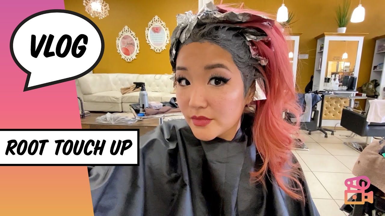 Getting My Roots Touched Up + Toning | Platinum Pink Hair | HelloHannahCho