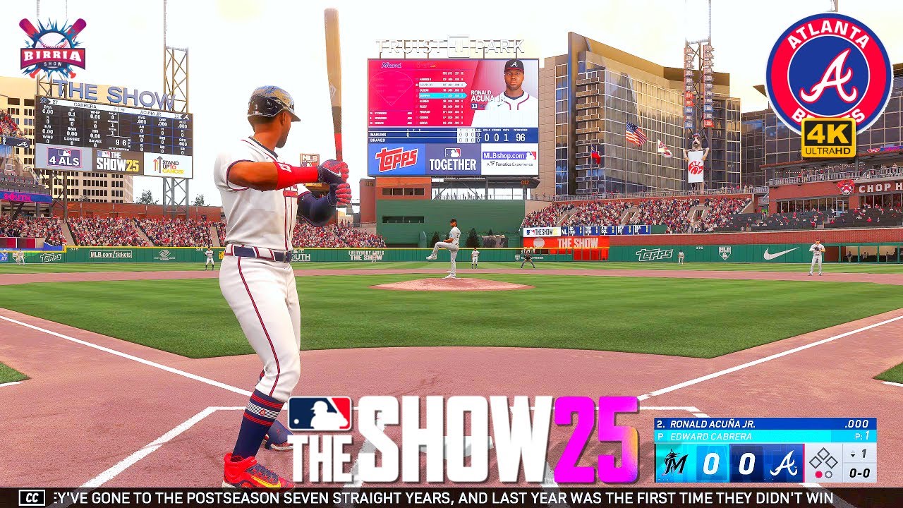 MLB The Show 25 Atlanta BRAVES vs Miami MARLINS: FIRST GAMEPLAY - PS5 4K 60fps
