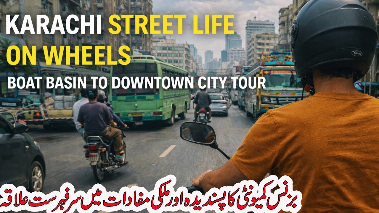 Karachi Street Life on Wheels 🚴 | Boat Basin to Downtown City Tour | A Raw & Real Bike Adventure