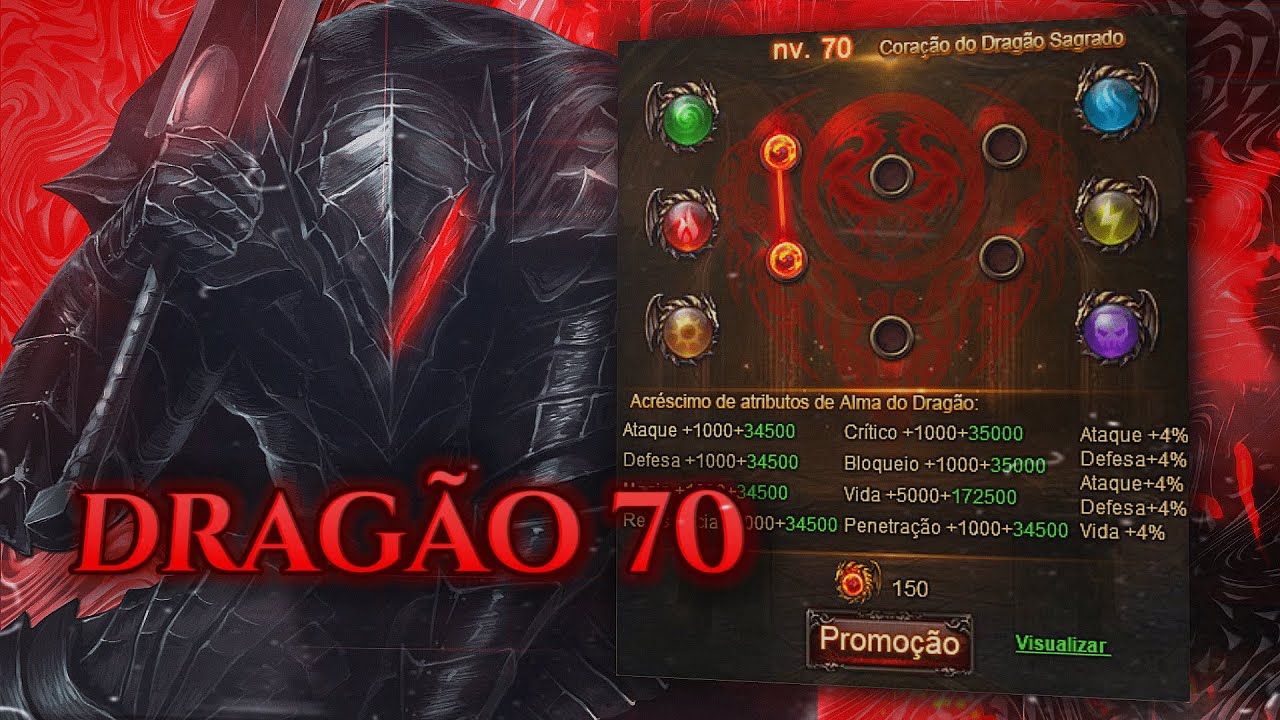 COMPRE ESSE ITEM ANTES QUE ACABE! - Alma Do Dragão Nivel 70!
