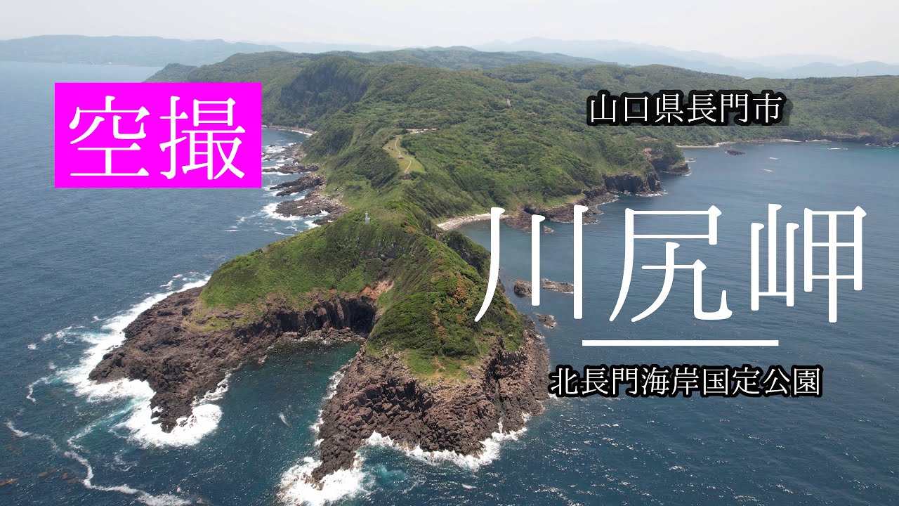 【 ドローン空撮 】  釣り場がいっぱい、キャンプ場もある川尻岬