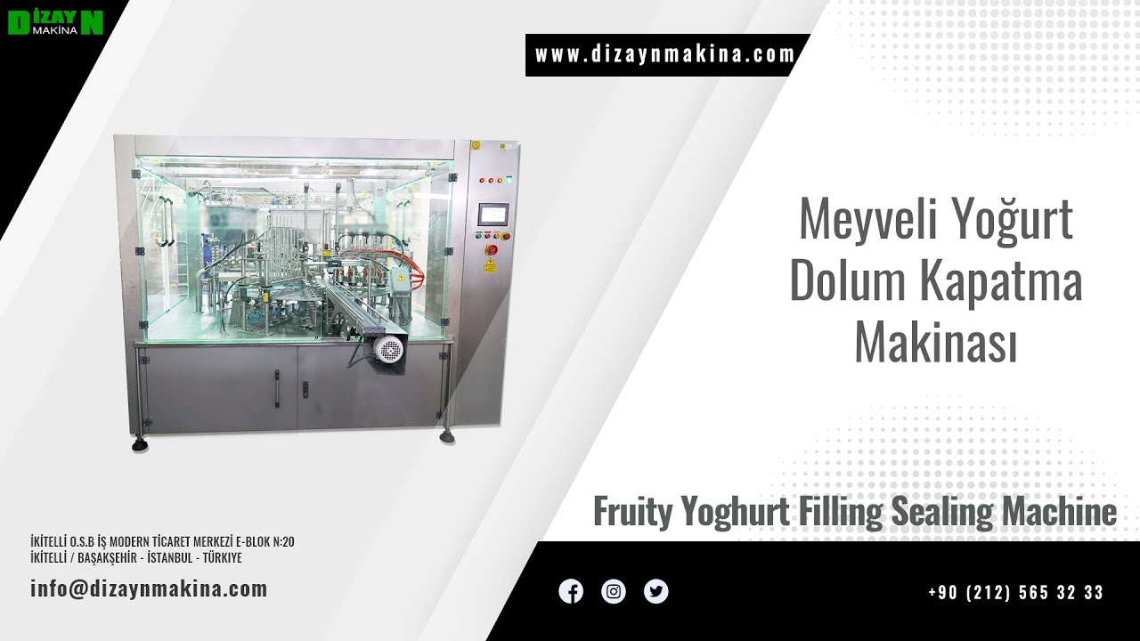 MEYVELİ YOĞURT DOLUM VE PAKETLEME MAKİNASI--FRUİT YOGURT FILLING AND PACKAGING MACHINE NO120520