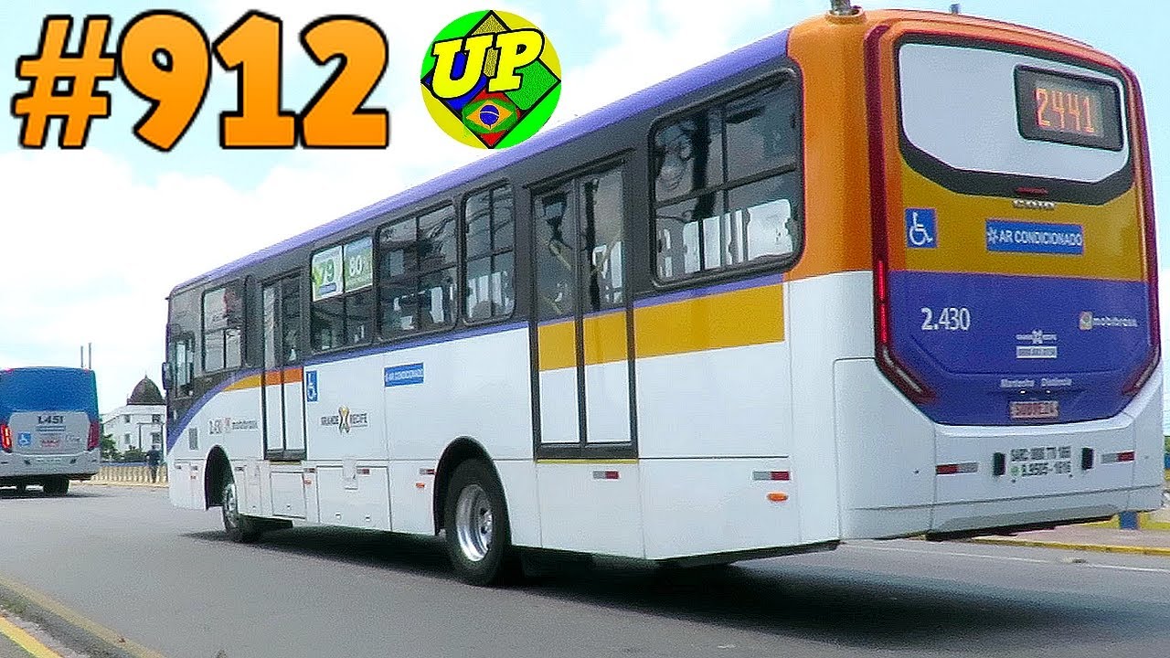 #912 - ÔNIBUS RECIFE -  Ponte Maurício de Nassau - Muitos ônibus no centro da cidade.