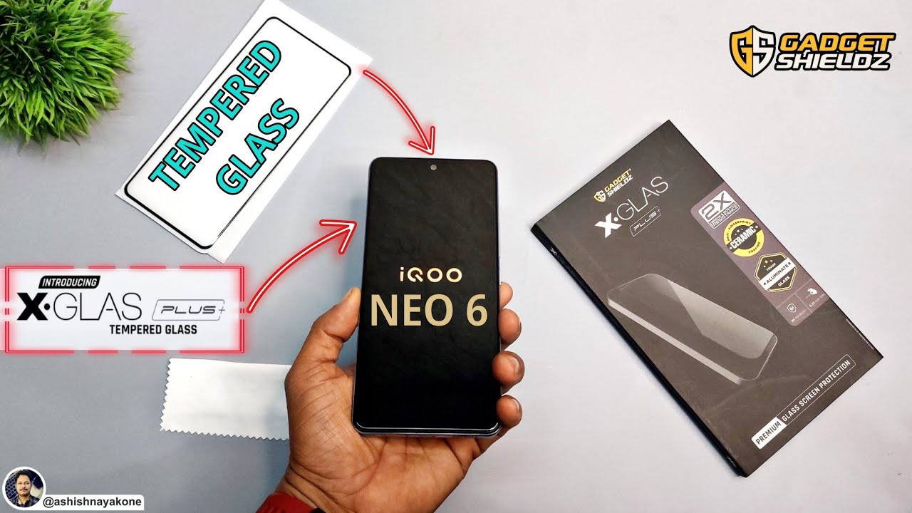 iQOO NEO 6 X•GLAS PLUS TEMPERED GLASS BY GADGETSHIELDZ ⚡