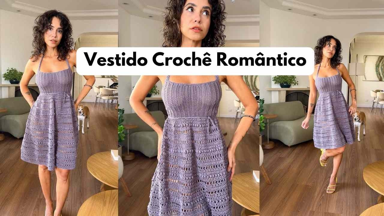 Vestido Crochê Romântico