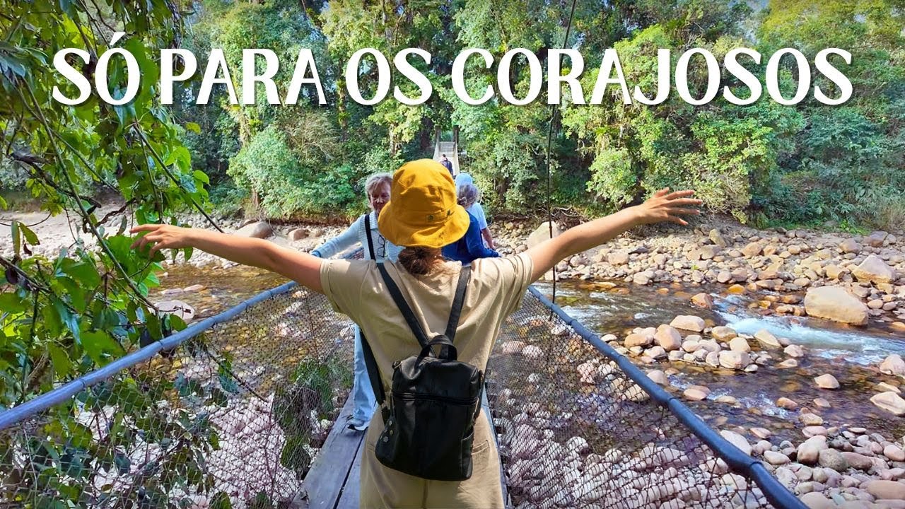Travessia da ponte suspensa do rio S&atilde;o Jo&atilde;o (Garuva/SC) - 4K